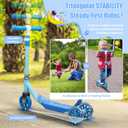 Kick Scooters for Kids 3-5 5-7 Years Age - Handlebars Flexible Steer,Height Adjustable,Stable Light Up Three Wheeled Toddler Scooter for Boy & Girl,Indoor Outdoor Kid Child Toy Gift