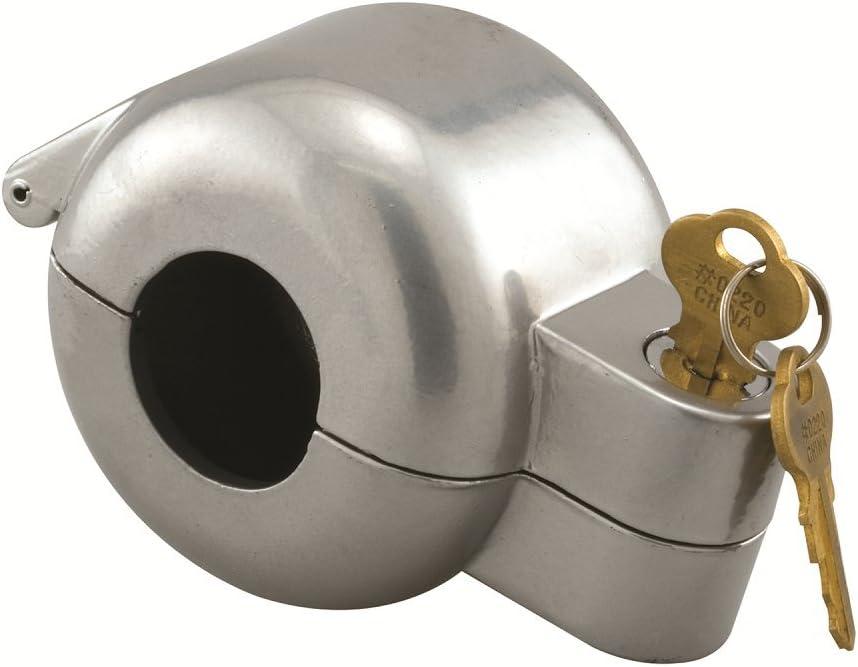 Prime-Line S 4180 Door Knob Lock-Out Device  Prevents Turning of Door Knob and Access to Keyhole, Can be Used for Home Rentals, Evictions, Job Sites & More  Keyed Alike, Diecast, Gray (Single Pack)