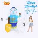 8 FT Polar Bear Hanukkah Inflatable Decoration with LED Lights for Holiday Celebration Decorations on Yard, Lawn and Patio