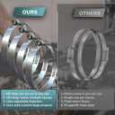 60-Piece Stainless Steel Hose Clamp Kit Adjustable Worm Gear Clamps for Plumbing, Automotive & Mechanical Use 304 Stainless Steel, 16-25mm & 19-29mm (0.5 Width), 5/16 for Others (Pack 4)