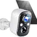 Techage Solar Security Cameras Wireless Outdoor, 2K Battery Powered WiFi Cameras for Home Security with AI Motion Detection, Color Night Vision, 2-Way Talk, IP66 Waterproof, Cloud/SD Storage (White-CG6ESL)