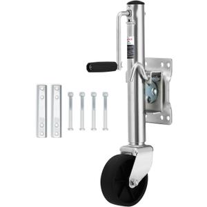 1200 lbs Trailer Jack with 6" Dual Wheel,10" Lift, Heavy Duty Swivel Boat Trailer Jack Foot Stand for RV Boat Utility