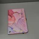 Tablet Case for All New 10 & 10 Plus, 360 Degree Rotating Stand Cover with Auto Sleep/Wake & Pencil Holder, Marble Rose Gold