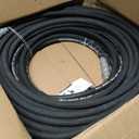 3/8" Pressure Washer Hose 200FT 4800 PSI, Kink Resistant Steel Braided Layer & NonMarking Rubber for Hot/Cold Water, High Power Washer Hose With 3/8 Inch Quick Connect & M22 Fitting, Black