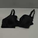 Plus Size Push Up Bras for Women Back Fat Smoothing Bra Comfort Lightly Underwire T-Shirt Bra (36D, Black)