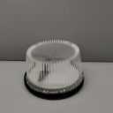 10 - 11" Plastic Disposable Cake Containers Carriers With Dome Lids And Cake Boards [5 Pack] And Cake Server | Round Bundt Cake Boxes / Cover | 2-3 Layer Cake Holder Display Containers For Transport