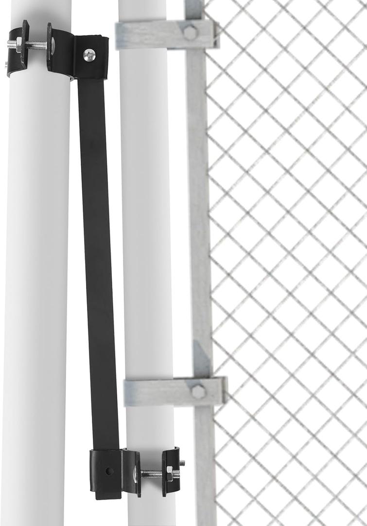 Gate Closer with Steel Bar, Self Closing Gate Hinges with Adjustable Tension for Chain Link Fence, Dog Fence, Side Gate, Pool Gate