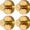 Gold Wreath-Hanger, Strong Stainless Steel Suction-Cup-Wreath-Hooks, 4 Pack Wreath-Door-Hanger Fall Halloween Christmas Decorations, Welcome Sign for Front Door Indoor Outdoor, Reusable Holder