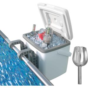 Pool Cooler,Small Coolers Hard Shell for Above Ground Pools Accessories,Portable Ice Chest Poolside Coolers with Handle,Swimming Pool Bar,Outdoor Chill Boxs Insulated for Travel Beach Camping