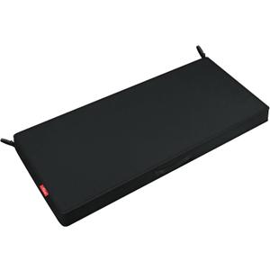 Pcinfuns Outdoor Bench Cushions for Furniture,48 x 18 Inch Waterproof Patio Furniture Cushion, Garden Swing Settee Porch Pads with Handle and Adjustable Strap,Black, Pack of 2