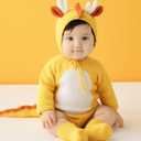 Newborn Photography Props Dragon Style Photo Posing Outfits,(Fits for 13-17 Lbs Baby) Crochet Knitted Romper and Hat,Newborn Photography Accessories for Posing (Costume+Hat,Yellow)