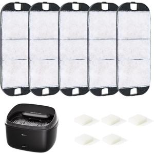 Gardner Pet Replacement Filters for 8L Black Pet Water Fountain, 5-Pack