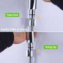 Angle Simple Shower Head Holder Wall Mount, Brass Shower Wand Handle Holder, Sprayer Bracket, Chrome