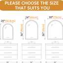 Arched Backlit Mirror Bathroom 24"x36"- Frameless LED Bathroom Mirror with Lights, Fogless, Dimmable, 3 Color Changing, Shatterproof, Touch Sensor