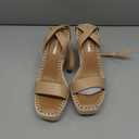 DREAM PAIRS Women's Open Toe Platform Sandals Adjustable Buckle Ankle Strap Comfortable Summer Espadrille Wooden Heeled Wedge Fashion Dressy Shoes, Size 7, Nude