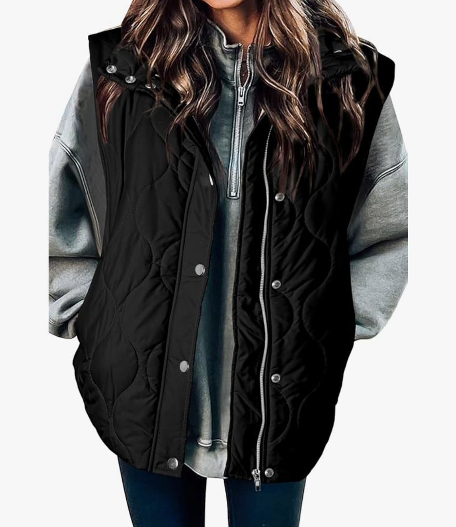 EVALESS Cropped Puffer Vest Women Lightweight Quilted Stand Collar Sleeveless Jackets Fall Winter 2025 Button Zip Up Coat size M