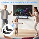 Soundbar Mount Compatible with Roku,Depth Adjustable 3.4"-5.8",Carbon Steel Wall Mount and Anti-Drop Soundbar Mount Under TV for Sony, JBL, LG, Samsung, Roku, Vizio, Bose
