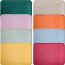 Lyellfe 8 Pack Fast Food Serving Tray, 15 by 10-Inch Wheat Straw Cafeteria Tray, Colorful Restaurant Serving Trays, Rectangular Serving Platter for Party, Home, School, Restaurant