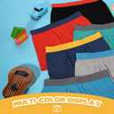 BAMBOO COOL Boys' Boxer Briefs 6-18Y Underwear Moisture-Wicking Lightweight and Ultra Soft 6-Pack (Large, Black,navy Blue,lava Red,turquoise,light Grey,wathet(6-pack))