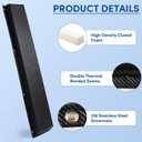 ORLANG 36" Dock Bumpers,PVC Dock Fenders with Stainless Steel Screws,Boat Dock Guards,Dock Post Bumper for Docking Edges, Piling, Vertical Poles, Horizontal Decks or Piers(Carbon Fiber Black/2Pack)