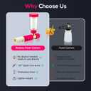 REALYOU Foam Cannon Pro, Foam Cannon for Pressure Washer with 1/4'' Quick Connector, Soap Cannon with Adjustable Nozzle, Fits Most Car Washing Accessories-Pink