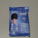 TheraICE Migraine Relief Cap | Soothing Headache Hat Ice Pack Mask | Face Cold Compress Cooling Gel Head Wrap Products for her Sinus Tension Stress Hangover & Puffy Eyes | Great Birthday Gift for Mom (One Size, Black)