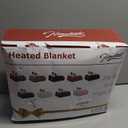 Homemate Electric Heated Blanket King Size - 100"x90" Heating Blanket King Size Dual Control 1/2/4/6/8 Hours Auto-Off 10 Heat Level Over-Heat Protection Soft Flannel Sherpa ETL Certification (06 - Pink(striped))