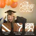 Congrats Grad Neon Sign with Graduation Cap, Warm White LED Neon Light with Dimmer, USB Powered Neon Sign for Wall Decor, Classroom, Party, Graduation Celebration Gift (16.5 x 10.7 in)