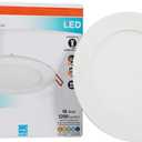 SYLVANIA LED 6" Slim Microdisk Recessed Downlight, Junction Box, 16W, 5 CCT Color Select (2700K / 3000K / 3500K / 4000K / 5000K), Dimmable, 1200 Lumens - 1 Pack (61405)