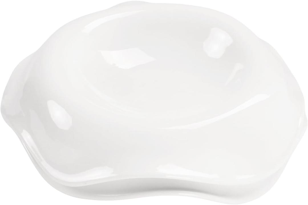 Soup Bowls, Pasta Bowls Rimmed Plates, White Salad Bowls Set of 3, Porcelain Wide Rim Bowls, 6 Oz, Microwave & Dishwasher Safe, Best for foodies and restaurants 8.3 Inch flanging
