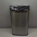 Ninestars Automatic Touchless Infrared Motion Sensor Trash Can, 13 Gal 50L, Stainless Steel Base (Rectangular, Black Lid), Black Trim