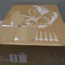 BPC Luxury Goose Feather Down Pillows Queen Size, Gusseted Hotel Bed Pillows for Sleeping, 100% Organic Cotton Cover, Surround Polyester Fill, Soft Fluffy for Sleepers (18"x28" + 2" Gusset, Pack of 2) (White)