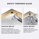 Amorho 28x36 Inch Bathroom Mirror, Gold Thick Metal Framed Wall Mirrors for Over Sink, Wall-Mounted Mirrors Perfect for Bedroom, Living Room, Entryway, Rectangle (Horizontal/Vertical).