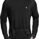 Men's Dry-Fit UPF 50+ Sun Shirt Hooded, Fishing Shirts for Men Long Sleeve, SPF Shirts for Men, Men's Rash Guard, L