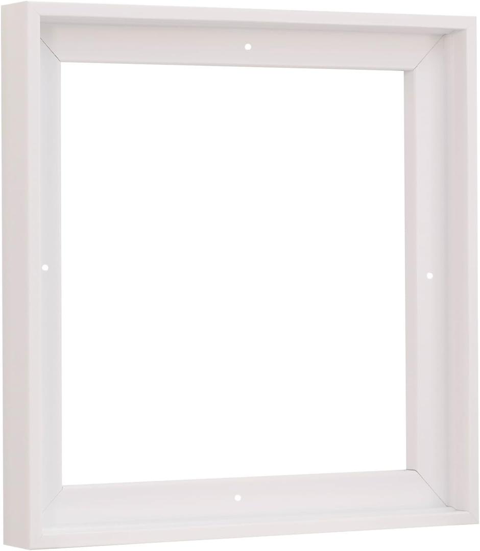 PIXY CANVAS Floater Frame 14x14 for 3/4 (0.75) inch Deep Canvas Paintings/Canvas Prints/Wood Canvas Panels/Wall Art/Wall Decor/Home Decor/Artwork (White, 14 x 14 inch, Square)
