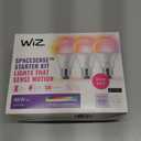 WiZ Connected Smart Light Bulbs, Sunset to Sunrise Automation + Motion Detection + Control with Voice or App, Full Color A19 60W 800LM Indoor, Matter Compatible -3 Pack