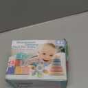 Baby Sensory Teething Toys Set, Montessori Baby Toys 6-12 Months, Incl Newborn Rattle Teether & Baby Blocks & Soft Stacking Rings, Ideal Babies Boy Girl Gifts, Infant Toys 0-3-6-9-12-18 Month