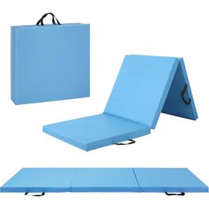 CAP Barbell All Purpose Folding Anti Tear Exercise Training Aerobic Fitness Gym & Gymnastics Balance Mat | Multiple colors (Blue)