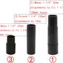 EZ SPARES Universal Vacuum Hose Adapter,Fit 1 3/16 to 1 1/4 to 1 3/4 to 1 1/2 inch Convertor,for All Different Vacuum Reducer Hoses Attachments,Compatible with Common models-6 Pcs