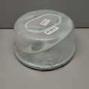 Cake Carrier with lid and Handle - Multipurpose Cake Stand with Lid for 10 Cake, Pie, Cupcakes - Cake Holder & Lid, Plastic Cake Container, Round Cake Cover for Transport & Storage (Seafoam Green)