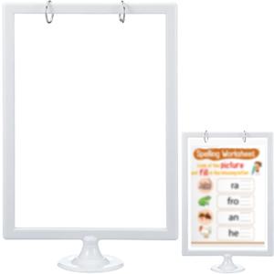 Geelin 1 Pcs Mini Anchor Chart Holder 8 x 12 Inches Learning Card Stand Anchor Chart Storage Double Sided Card Display for Holding Alphabet Number Vocabulary Paper Organization Interactive Displays