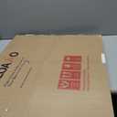 LOAAO 24X32 Inch Bathroom Mirror with Wood Grain Colored Metal Frame, Rounded Rectangle Metal Framed Bathroom Mirror, Anti-Rust, Hangs Horizontally or Vertically