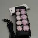 Remington Compact Ceramic Dual Voltage Hot Rollers for Long and Short Hair, Hair Setters, Hair Curlers, 1-1 " Purple/Black, 10 Piece Set