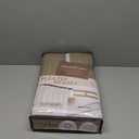 Dark Flax Heavy Burlap Room Darkening Curtains 96 Inches Long for Bedroom, Rustic Boho Pinch Pleated Blackout Linen Drapes 40x96 Inch Length 2 Panels Set Slide Door Curtain Decor with Adjustable Hooks