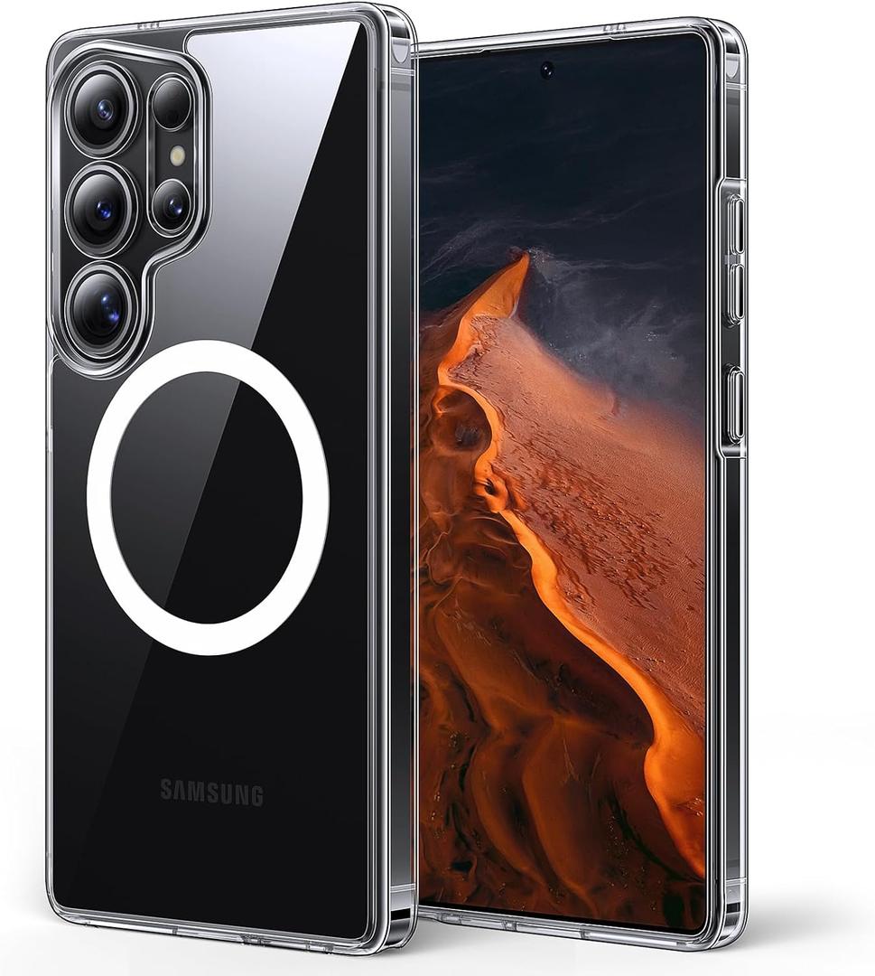 TAURI for Samsung Galaxy S25 Ultra Case, Compatible with MagSafe [Anti-Yellowing], 15FT Military-Grade Protection, Slim Shockproof Magnetic Phone Case for Samsung Galaxy S25 Ultra, Clear