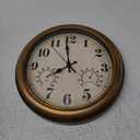45MinST 13-Inch Vintage Outdoor Wall Clock with Thermometer and Hygrometer, Waterproof, Large Numbers, Silent, for Indoor and Outside Use,Porch,Garden,Pool(Bronze) : Home & Kitchen