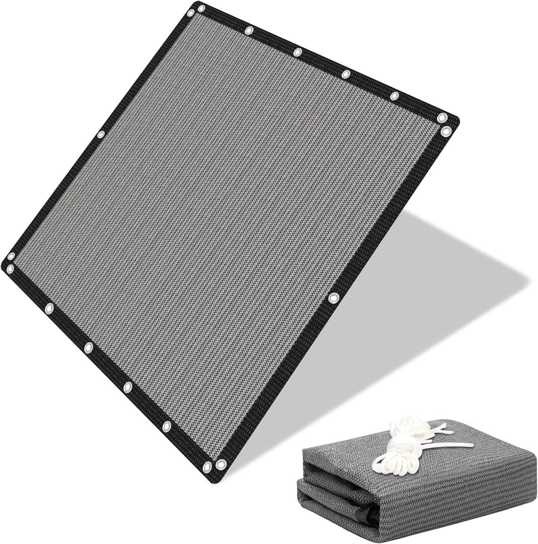 EMERIT 90% Shade Cloth Sun Shade Fabric Privacy Screen Shade Cover for Patio Garden Pergola Shade Cover Canopy with Gromments (5X10 FT, Gray)
