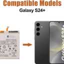 Duotipa New EB-BS926ABY Replacement Battery for Samsung Galaxy S24+ SM-S926 with Repair Tools Kit