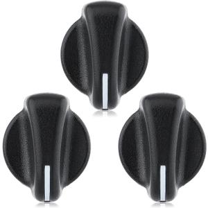 AUTOKAY 05011218AC AC Heater Climate Switch Control Knob Blower Temperature Fan Knob Fits for Jeep Wrangler 1999-2006 for Dodge Ram 1500 2500 3500 Van 1998-2003 Re# 5183281AA Set of 3