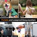 4Pack,for Apple Airtag Holder Case with Keychain,IPX8 Waterproof,Shockproof GPS Air Tag Tracker Cover [Anti-Scratch] [PC+Silicone] for Item Finders Case for Pets,Kids,Luggages-White+White+Black+Black